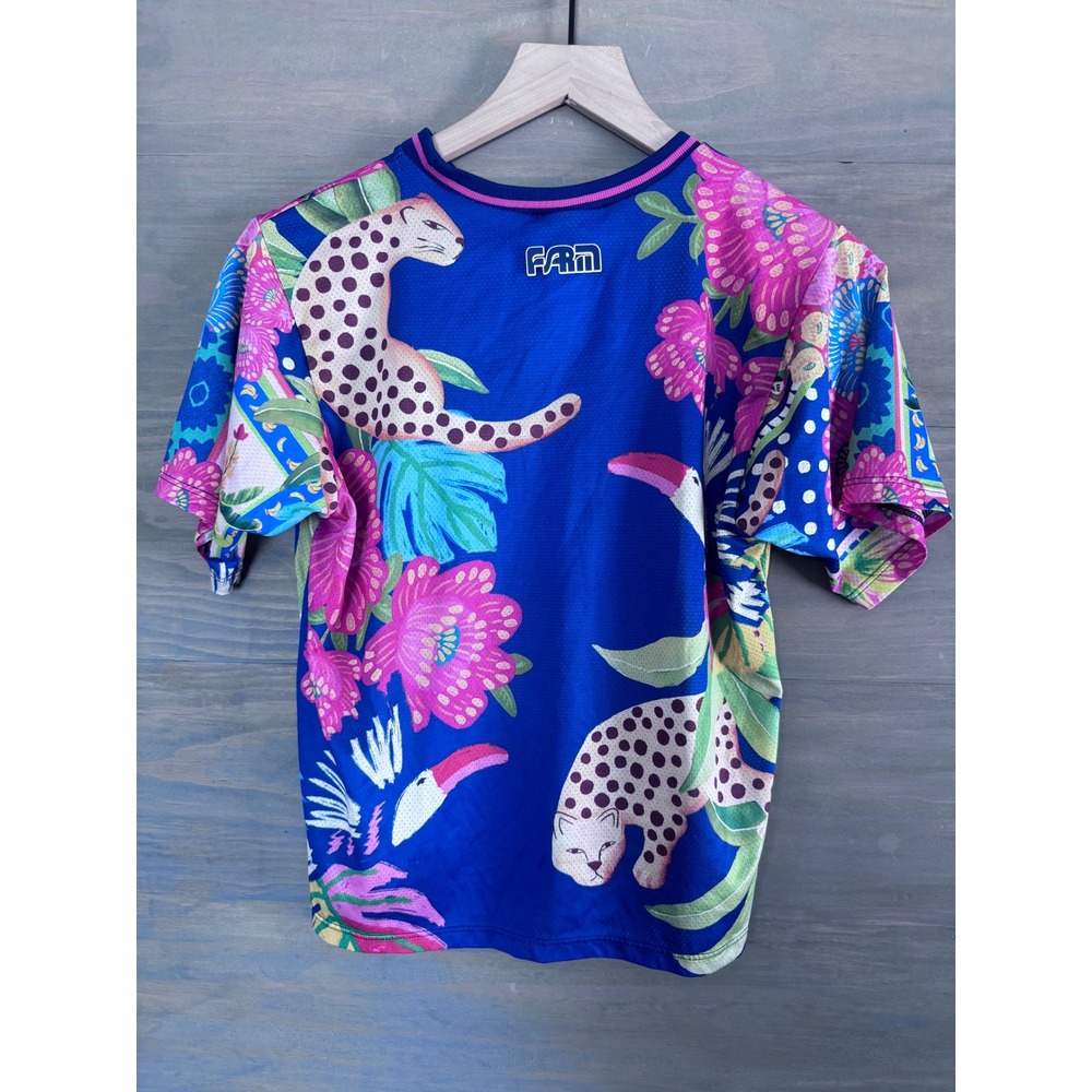 Farm Rio Shirt Jersey Style Mesh Size P (Small) - Picture 4 of 6